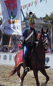 Csesznek zászlaja a Nemzeti Vágtán 2011